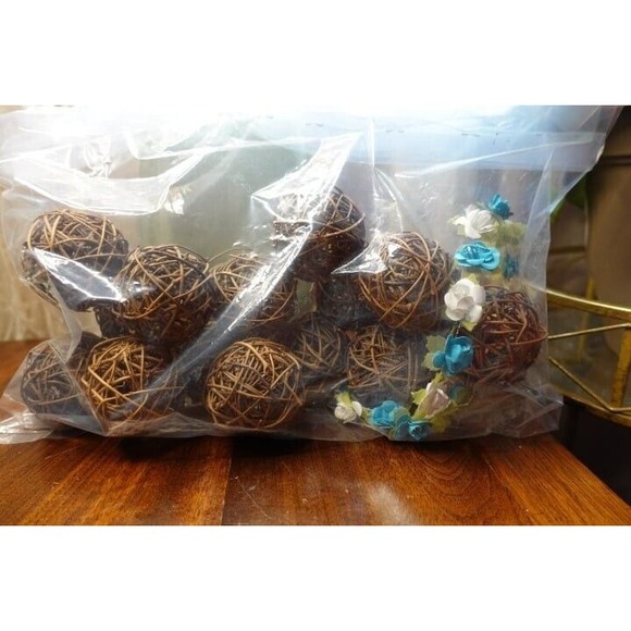 15 wooden round nest like craft balls all seasons decor - Picture 1 of 3